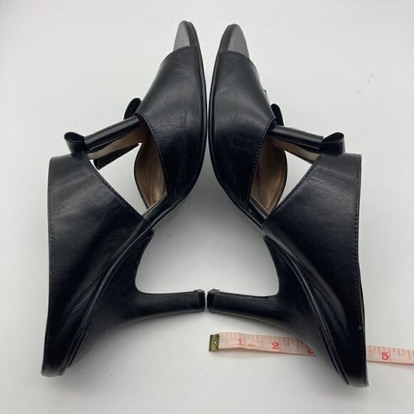 Stasy Adams Bambi Black Leather Heeled Sandals Size 10M - Picture 10 of 12